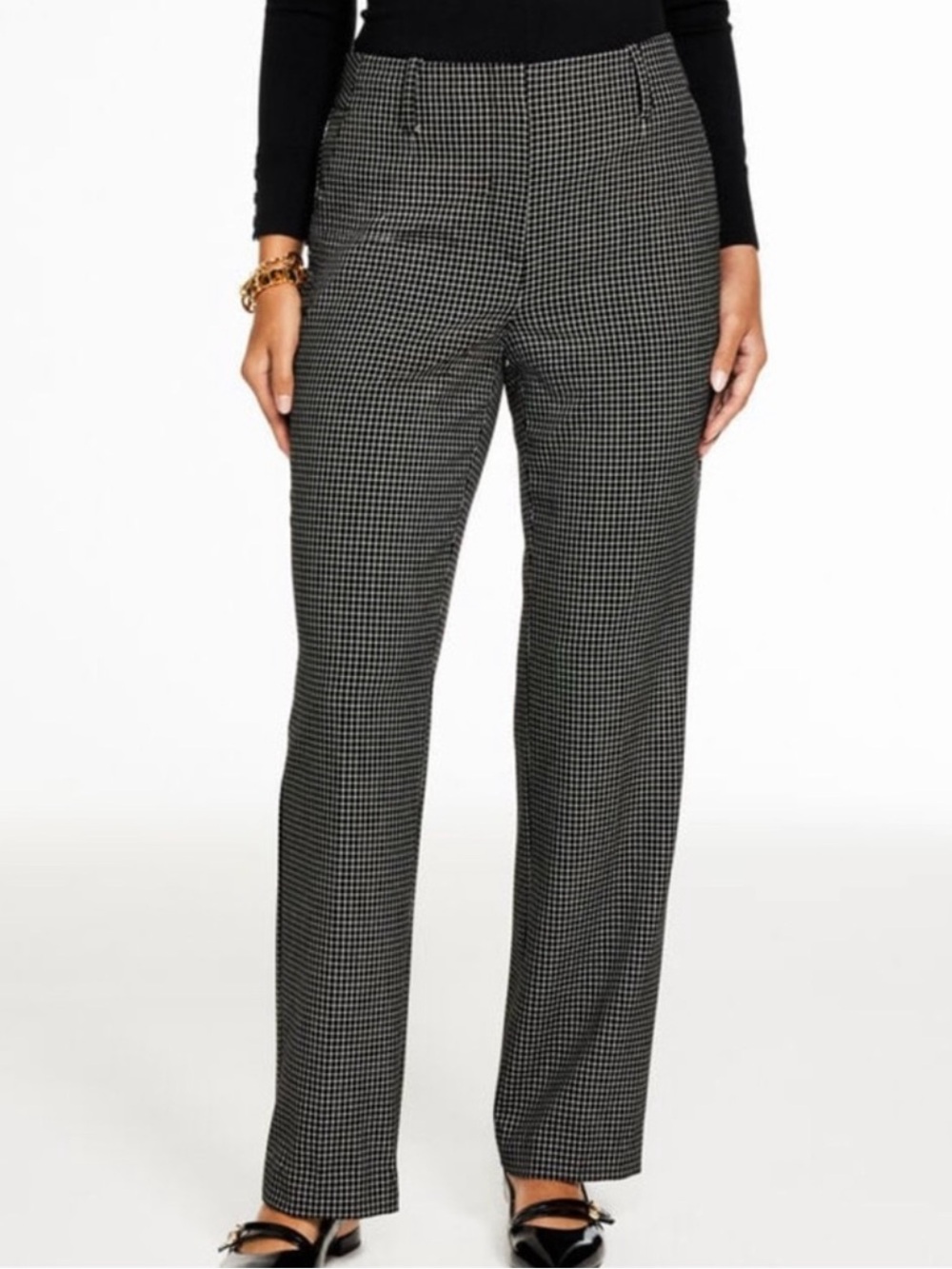 NWOT Talbots Women's Southampton Windowpane Straight Leg Pants